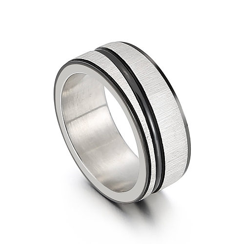 Nuevo anillo de acero inoxidable para hombres y mujeres de estilo europeo y americano al por mayor