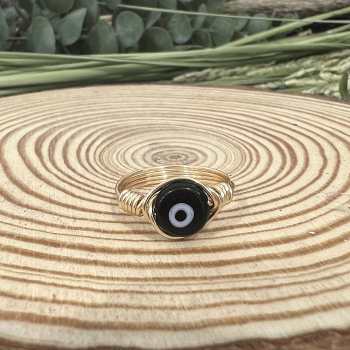 Modern Style Devil'S Eye Copper Handmade Rings