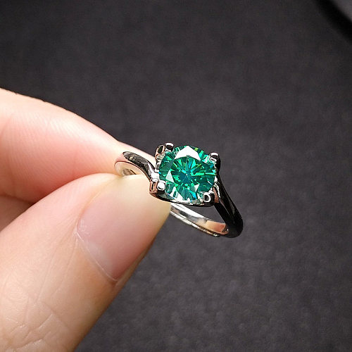 Fashion Geometric Copper Plating Inlay Artificial Rhinestones Rings