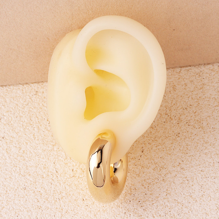 1 par de punhos de orelha banhados a ouro 18K estilo simples estilo IG cor sólida