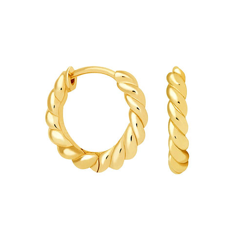 Korean Version Minimalist Twisted Twist Copper Gold-plated Earrings