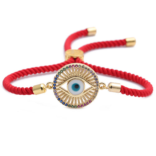 Hot-selling Copper Micro-inlaid Zircon Devil's Eye Bracelet