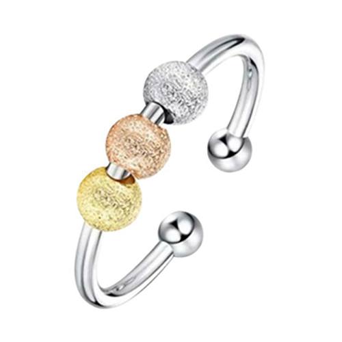 Estilo simples estilo clássico cor sólida chapeamento de aço inoxidável anéis banhados a ouro