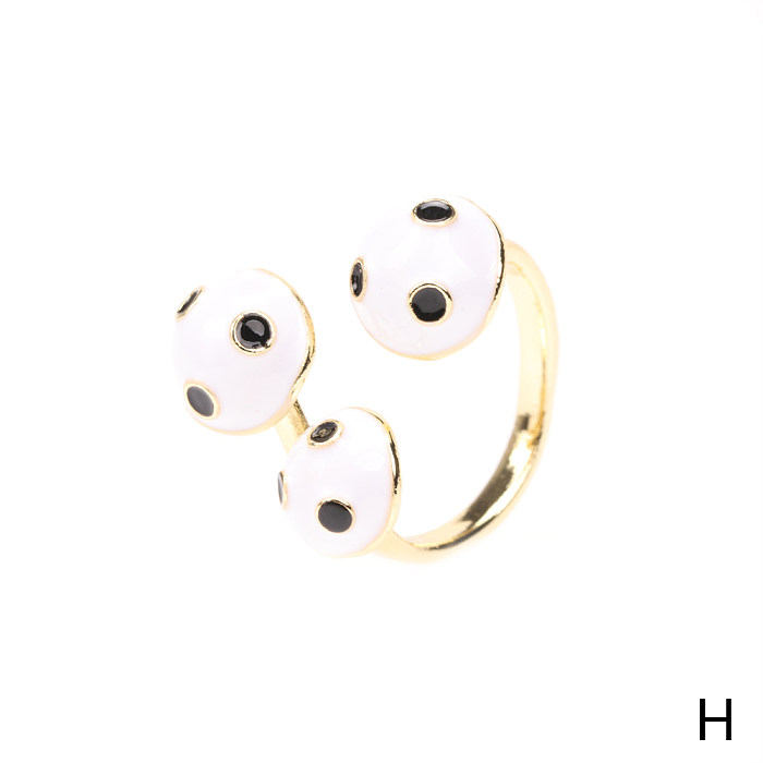 Bonito estilo simples cogumelo cobre esmaltado banhado a ouro 18K conjunto de joias brincos