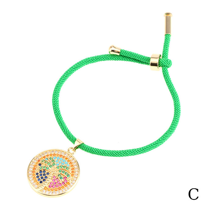 Fashion Geometric Copper Handmade Zircon Bracelets