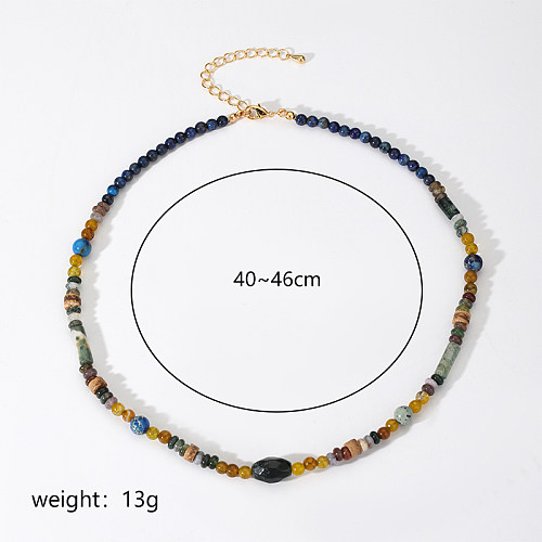 Retro Commute Runde Halskette mit Kupferperlenbeschichtung und 18-Karat-Vergoldung