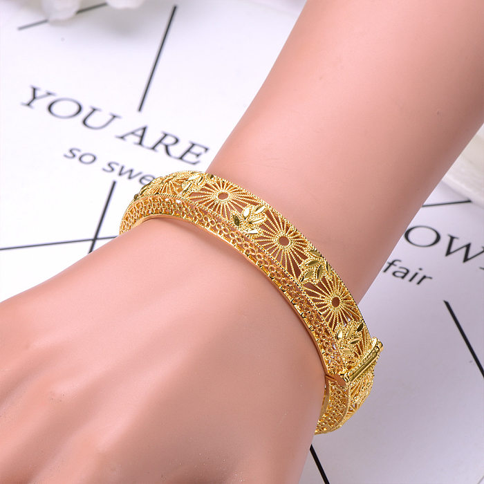IG Style Simple Style Flower Copper Plating Bangle