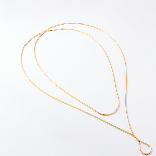 1 pièce de chaîne de pull plaquée cuivre de couleur unie, style simple