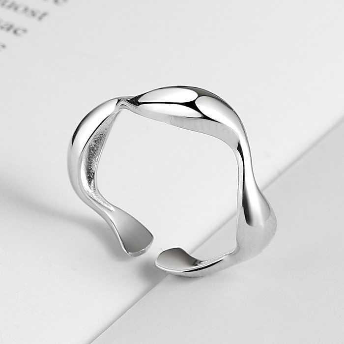 Simple Style Commute Irregular Copper Plating Open Ring