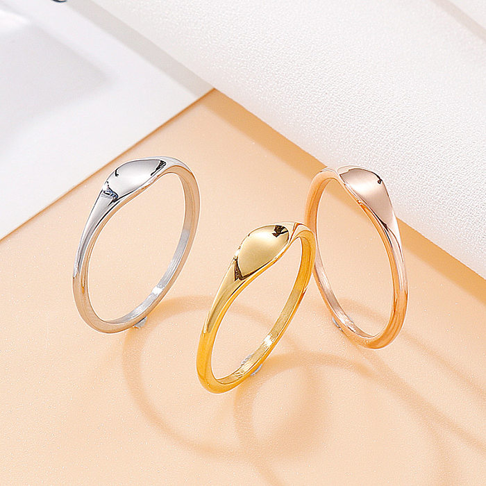 Jewelry New Ring European And American Necklace Retro Couple Tail Ring Metal Arc Mirror Ring