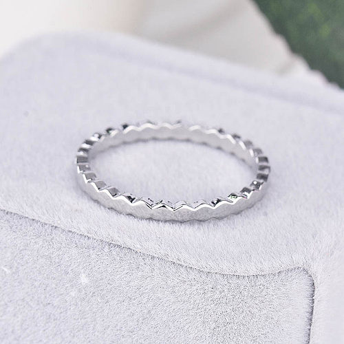 Fashion Hexagon Copper Inlay Gem Rings 1 Piece