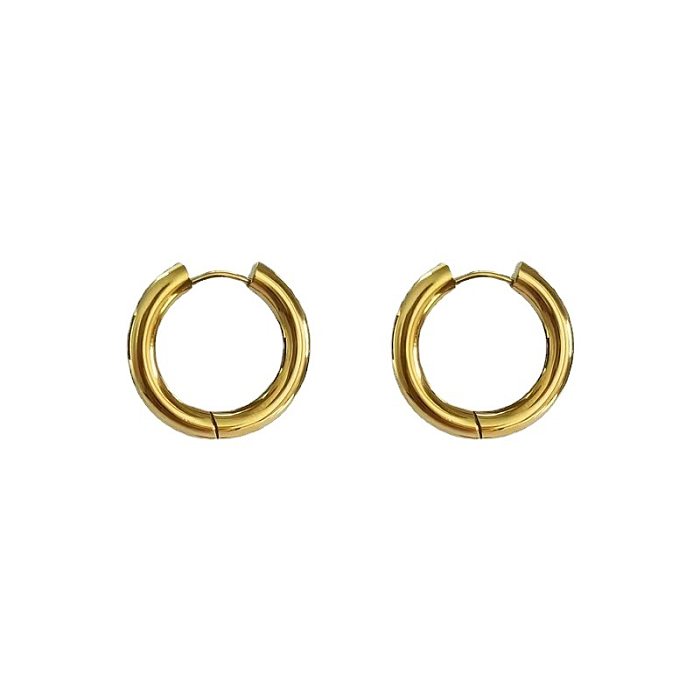 Simple Style Solid Color Copper Earrings Plating Copper Earrings