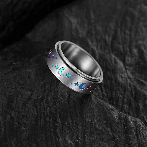 Fashion Star Moon Stainless Steel Rings Stainless Steel Rings