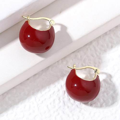 1 Pair Vintage Style Simple Style Ship Enamel Plating Copper 18K Gold Plated Earrings