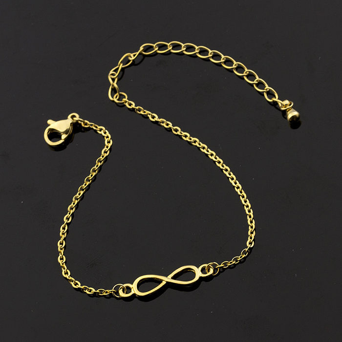 Accessoires de bracelet fin en acier inoxydable avec lettres à la mode