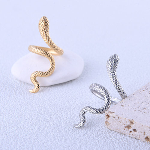 Exaggerated Snake Stainless Steel Rings 1 Piece