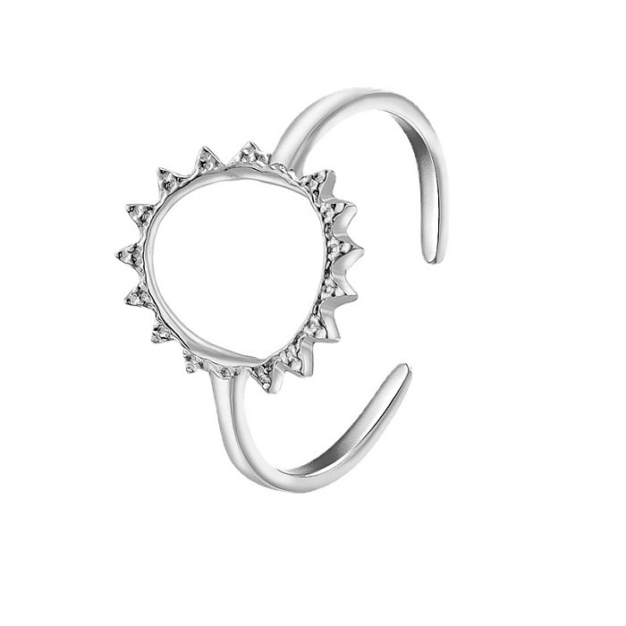 Sunflower Titanium Steel Retro Ring Opening Adjustable Fashion Ring