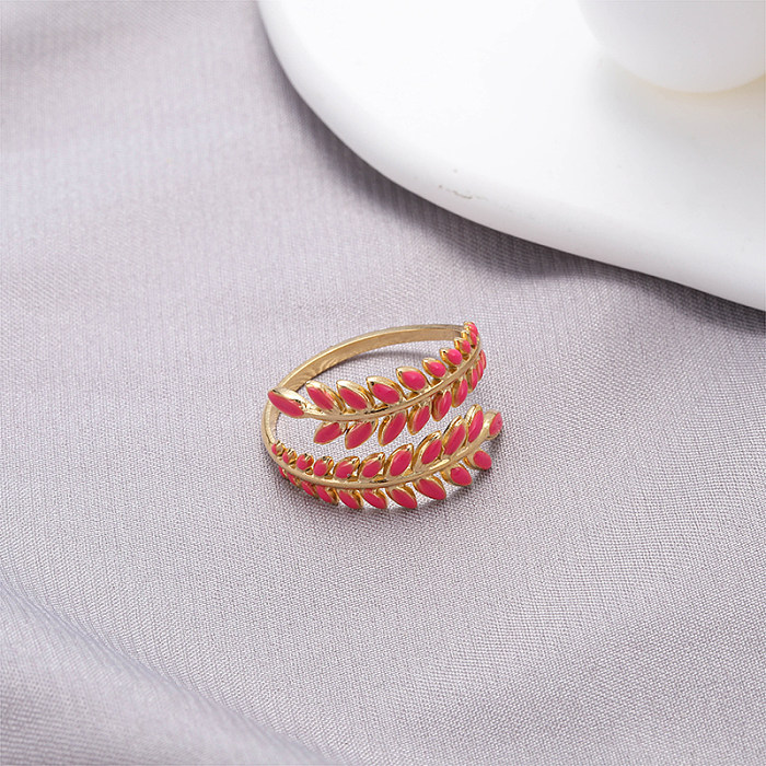 Vintage Style Solid Color Stainless Steel Open Rings