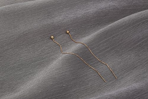1 par Estilo simple Estilo clásico Color sólido Cobre Chapado en oro Línea de oreja