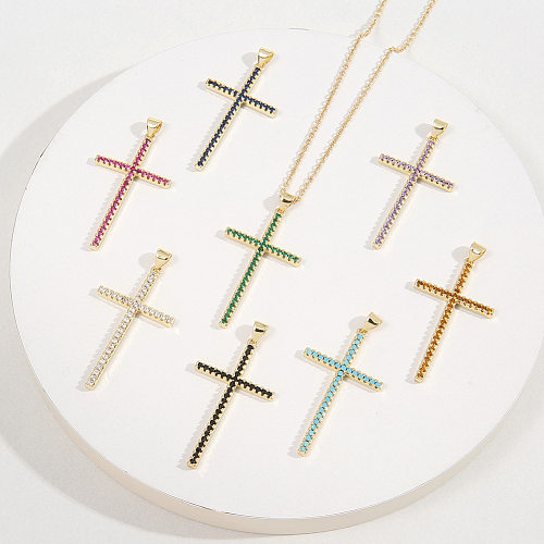 Art- und Weisekreuz-Kupfer-hängende Halsketten-Ketten-Kupfer-Halsketten