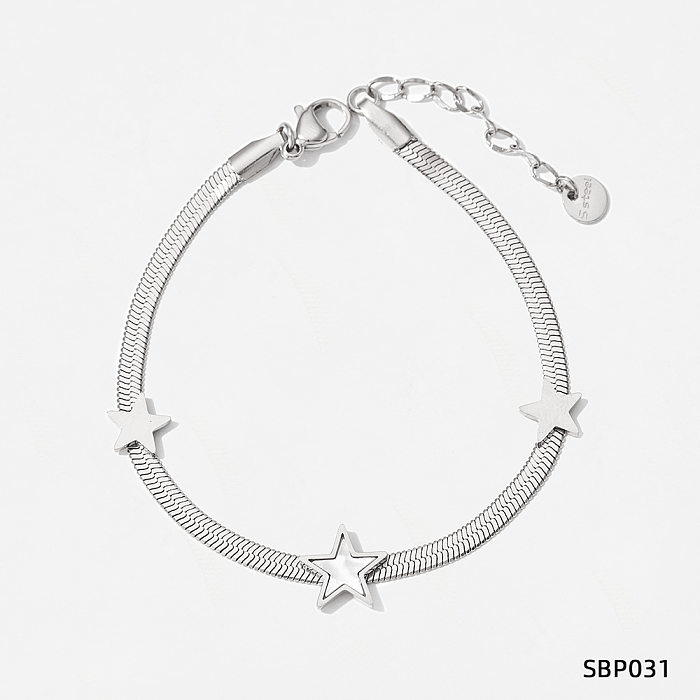 Wholesale Classic Style Star Stainless Steel Titanium Steel Bracelets Necklace