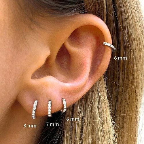 1 paire de boucles d'oreilles en cuivre et Zircon, Style Simple, incrustation de couleur unie