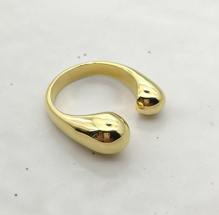 Fashion Geometric Brass Plating Open Ring
