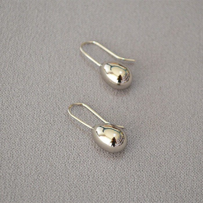 1 Pair Simple Style Water Droplets Plating Copper Earrings