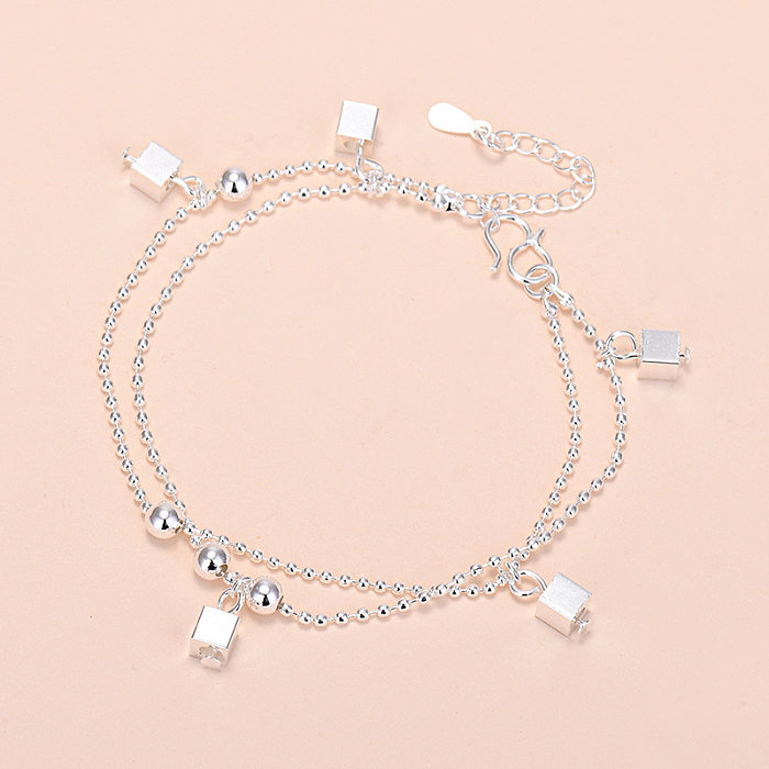 Simple Style Geometric Heart Shape Copper Plating Bracelets 1 Piece