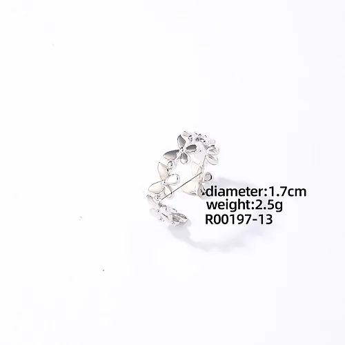 Casual Sweet Shiny Bow Knot Copper Plating Inlay Zircon White Gold Plated Open Rings