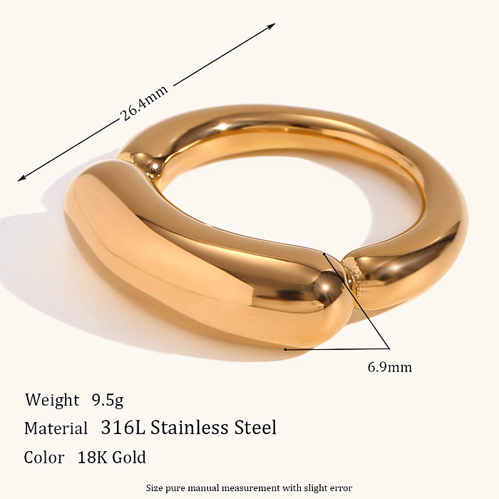 Wholesale Lady Geometric Stainless Steel Plating Rings