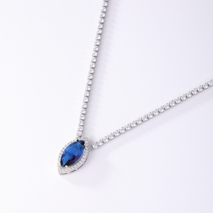 Simple Style Devil'S Eye Copper Zircon Necklace Pendant In Bulk