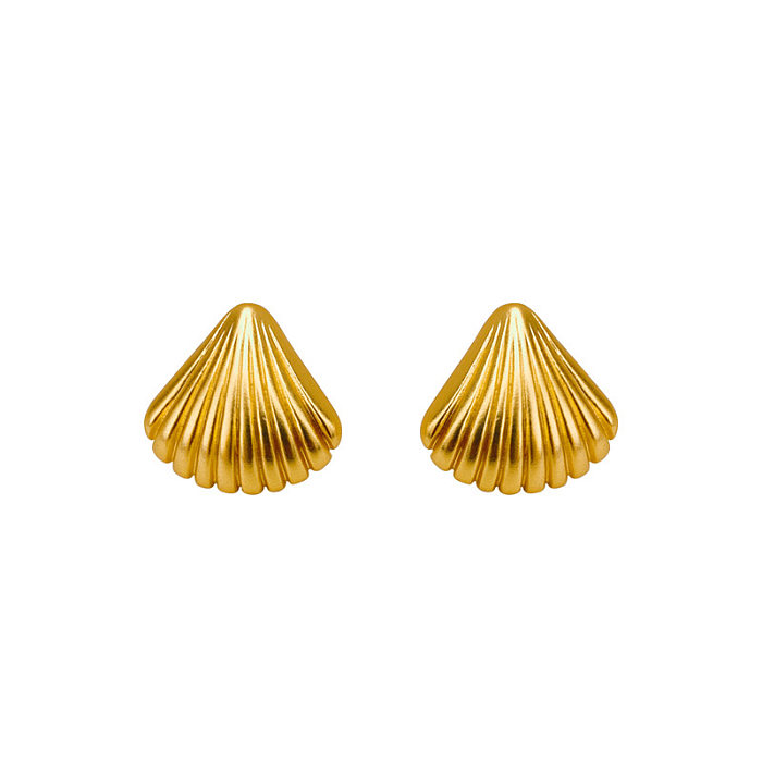 Fashion Shell Copper Ear Studs 1 Pair