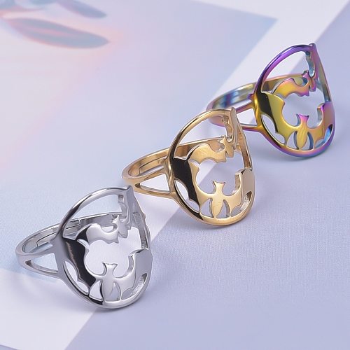 Modern Style Solid Color Stainless Steel Polishing Rings