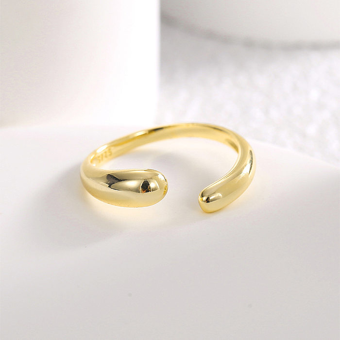 Simple Style Geometric Copper Plating Gold Plated Rings