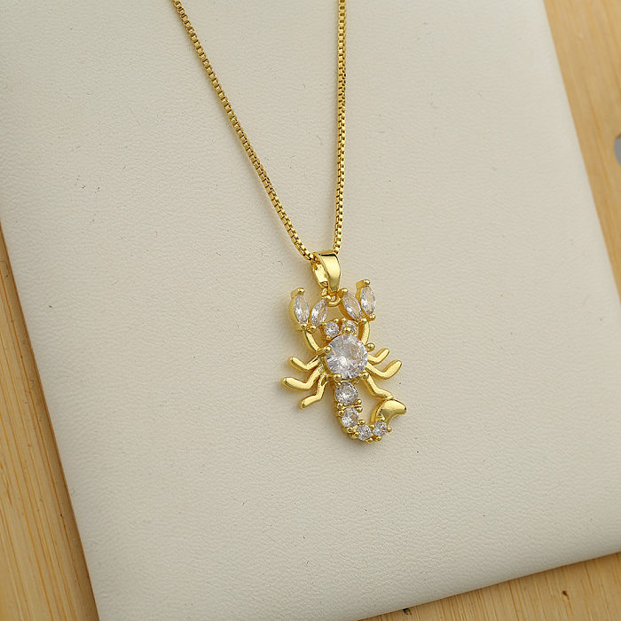 Simple Scorpion Pendant Copper Necklace