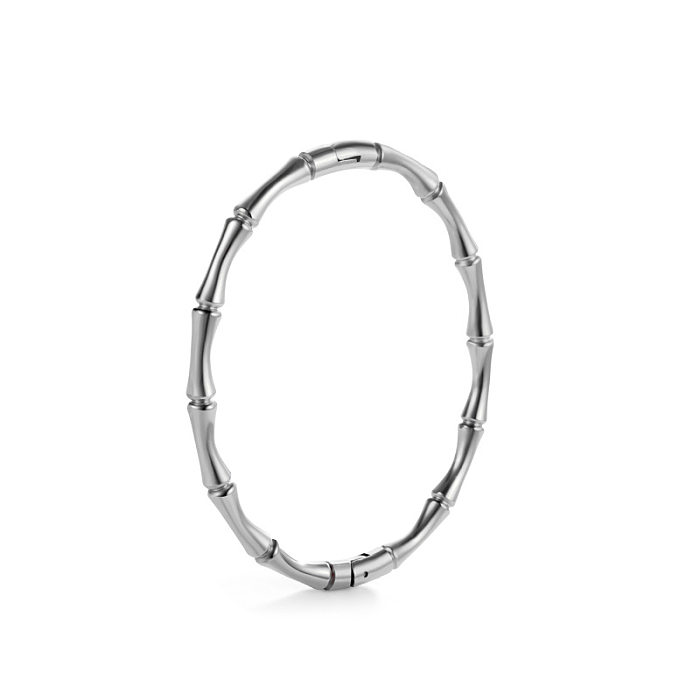 Simple Style Commute Circle Titanium Steel Plating Inlay Zircon Rings Bracelets
