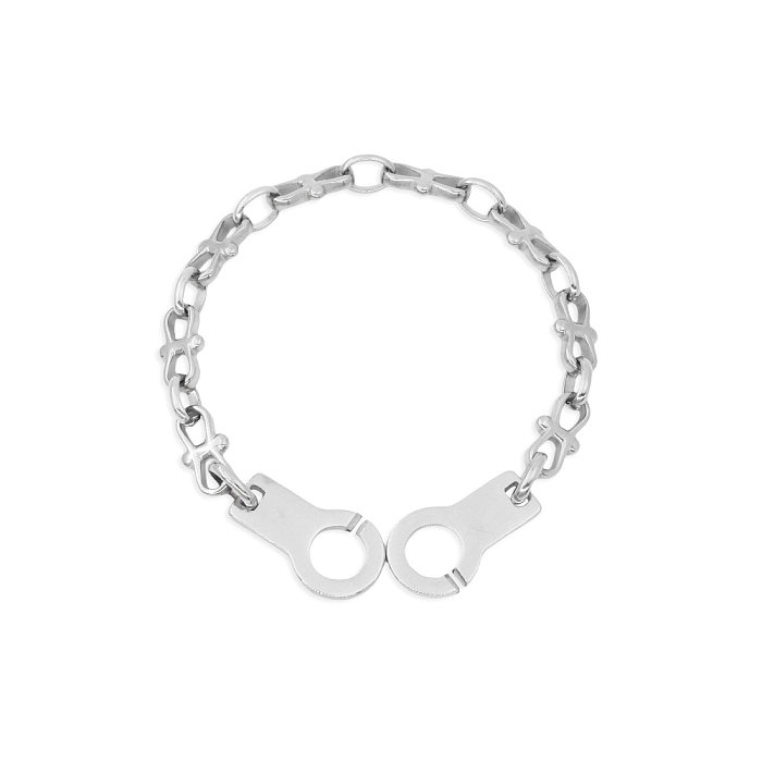 IG Style Simple Style Solid Color Titanium Steel Plating Bracelets Necklace