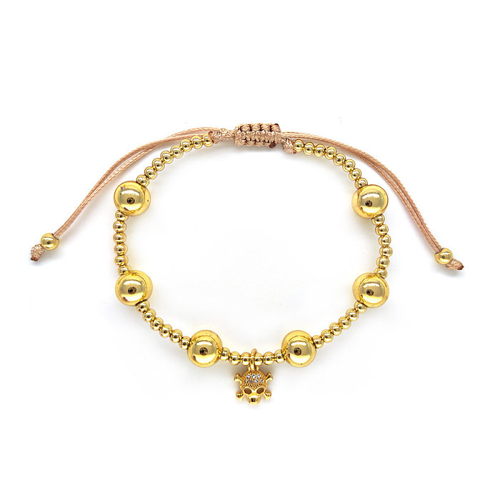 Casual Pumpkin Skull Copper Knitting Bracelets