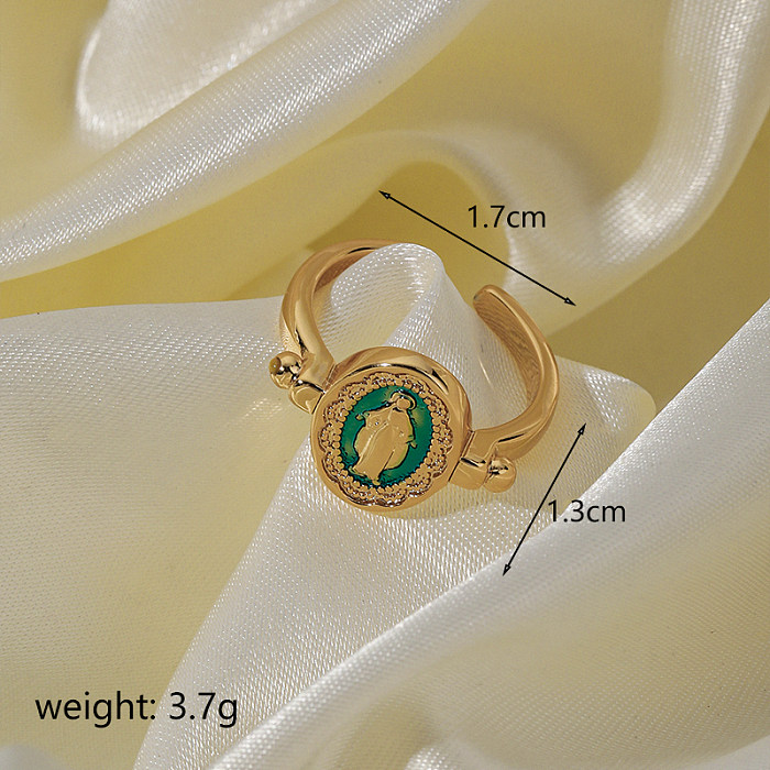Fairy Style Simple Style Commute Human Copper Plating 18K Gold Plated Open Rings