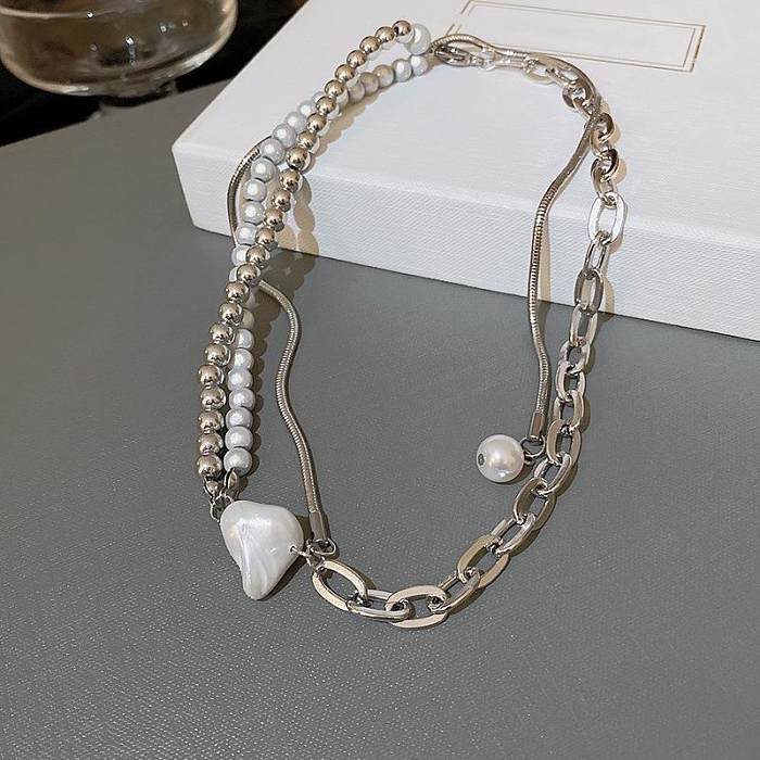 Elegante Herzform-Halskette mit Schleife und Knoten-Kupfer-Inlay-Zirkon-Anhänger