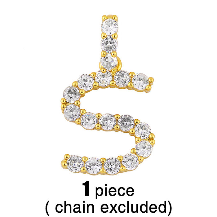 New 26 English Alphabet Necklaces Creative Jewelry Diamond Alphabet Necklace Wholesale