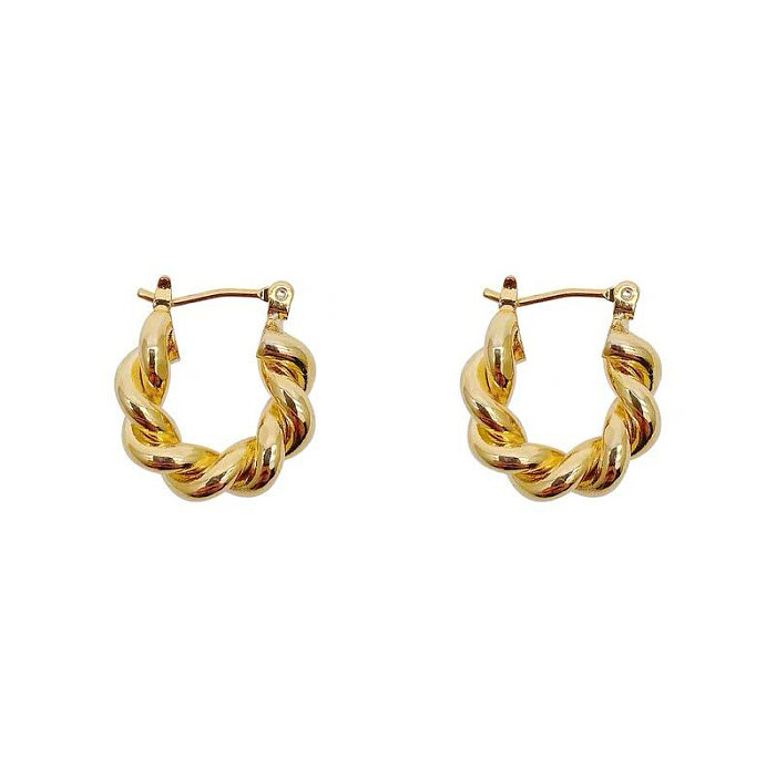 1 Pair IG Style Basic Geometric Plating Copper Earrings