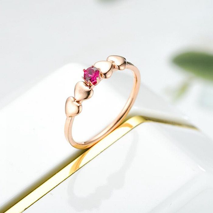 Jóias por atacado em forma de coração jóias de anel fino de aço inoxidável
