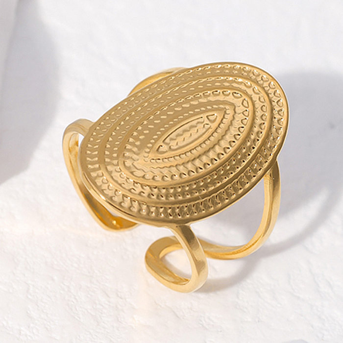Ovaler offener Ring aus Titanstahl im Vintage-Stil in loser Schüttung
