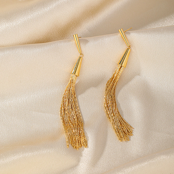 1 par de pendientes colgantes chapados en oro de 18K con perlas de imitación, chapados en oro de XNUMXK, elegantes, románticos y artísticos