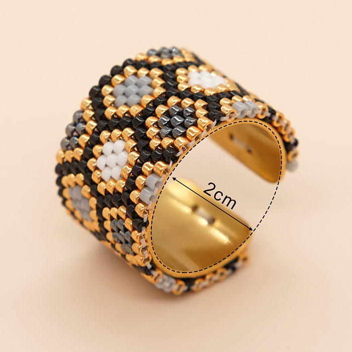 Perles de rocaille en acier inoxydable en forme de cœur bohème, anneaux ouverts, vente en gros