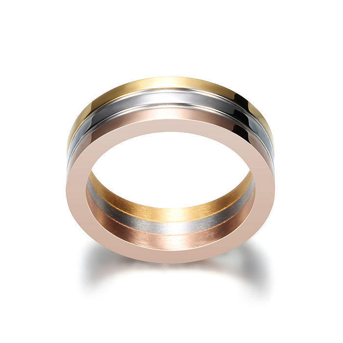 حلقات طلاء فولاذية مستديرة من التيتانيوم بتصميم بسيط