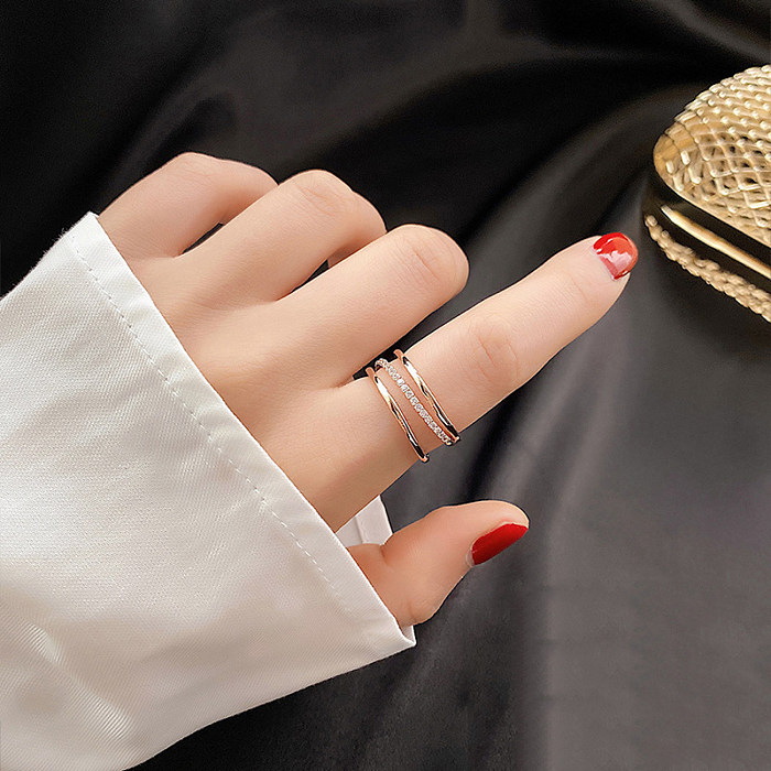 Anel de dedo indicador requintado design anel pulseira simples personalizado dedo indicador pequeno anel