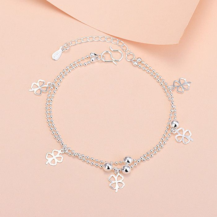 Simple Style Geometric Heart Shape Copper Plating Bracelets 1 Piece